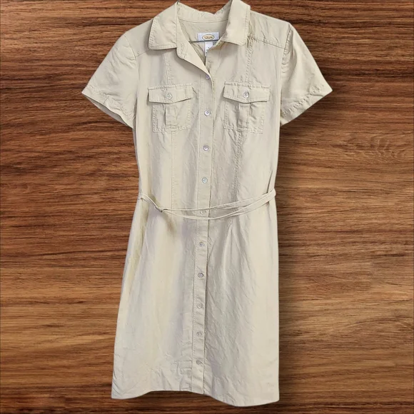 cream utility dress Vero Moda - Utility Pocket Detail Belted Mini Dress - Women - Viscose/Cotton/Linen - XS